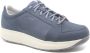 Joya OLIVER D. Blue JY528A Donker blauwe heren sneakers met rits - Thumbnail 1