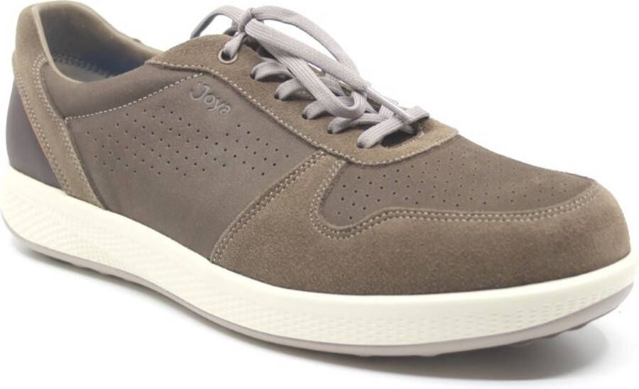 Joya SVEN BROWN 244sne Bruin nubuck heren sneakers met schokdempende zolen