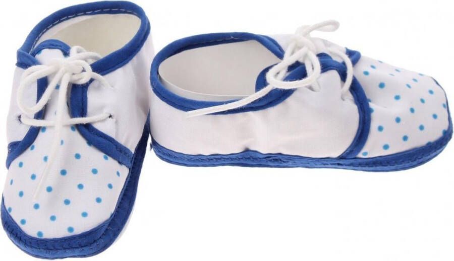 Junior joy Babyschoenen Newborn Junior Wit blauw Met Stippen - Foto 1