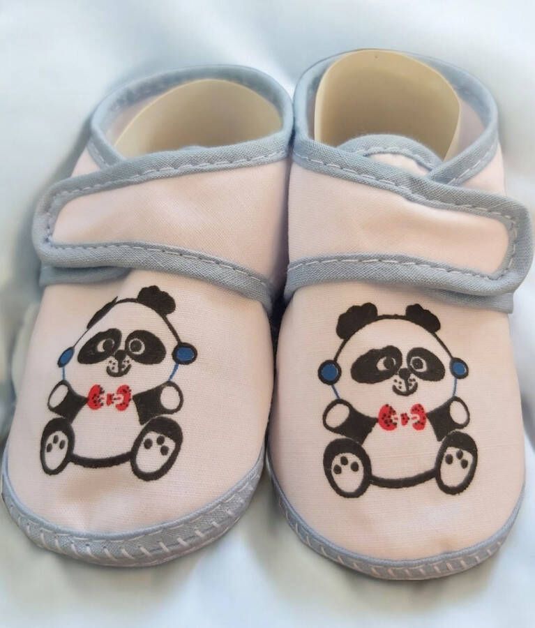 Junior joy Babyschoenen Newborn Junior Wit lichtblauw Met Panda