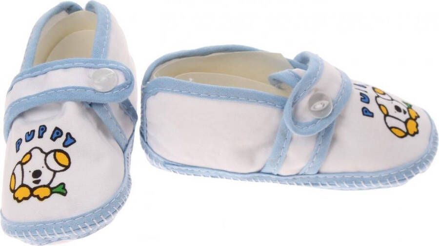 Junior joy Babyschoenen Newborn Junior Wit lichtblauw Met Puppy - Foto 1