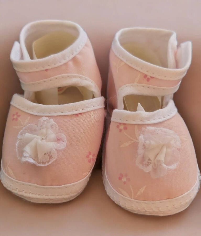 Junior joy Babyschoenen Newborn Meisjes Roze Met Roos