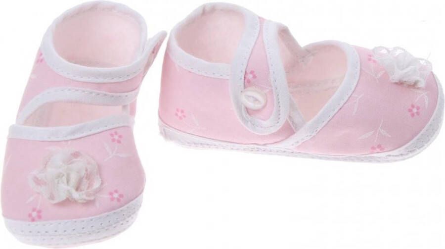 Junior joy Babyschoenen Newborn Meisjes Roze Met Roos - Foto 1