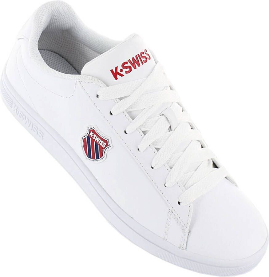 K-Swiss Classic Court Shield Heren Sneakers Sportschoenen Schoenen Wit 06599-113-M