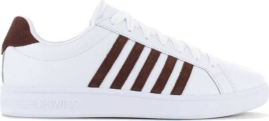 K-Swiss Classic Court Tiebreak Leather Heren Schoenen Trainers Wit 07011