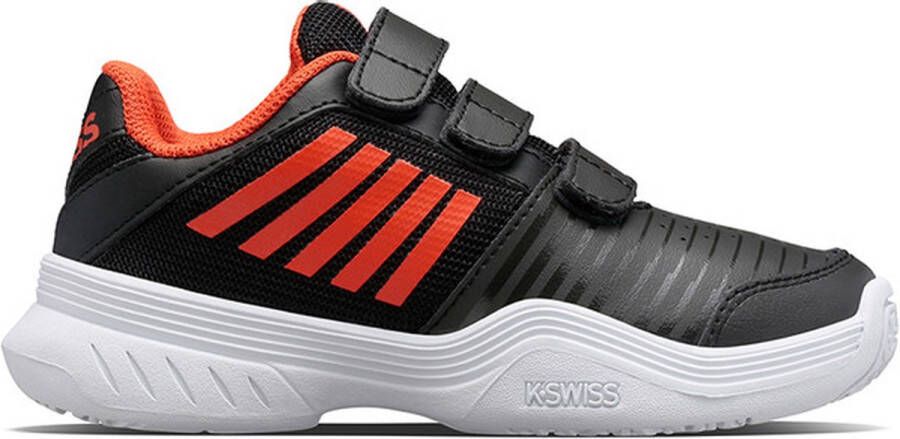 K-Swiss Court Express Strap Omni Junior Sportschoenen Tennis Smashcourt Black Orange