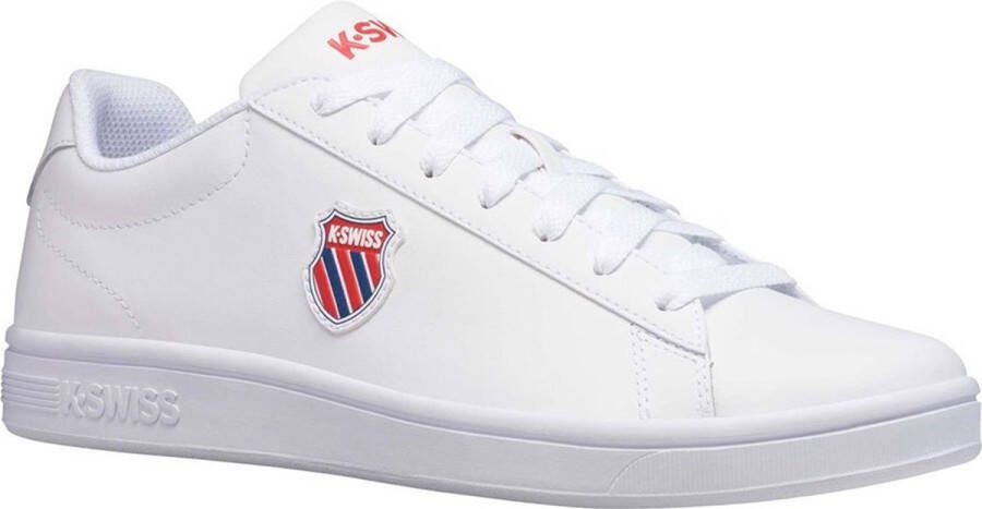 K-Swiss Classic Court Shield Heren Sneakers Sportschoenen Schoenen Wit 06599-113-M