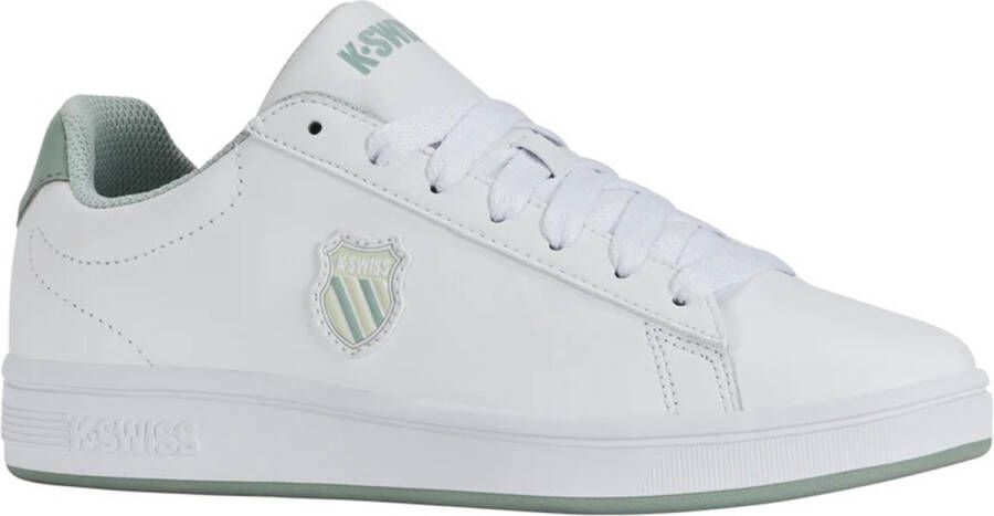 K-Swiss Court Shield dames sneaker sportschoen 96599-134-M wit groen