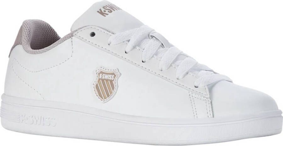 K-Swiss Court Shield dames sneaker sportschoen 96599-181-M wit grijs