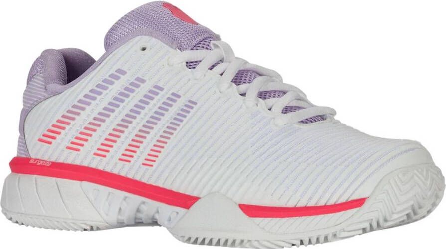 K-Swiss hypercourt express 2 clay Tennisschoenen gravel dames Wit-Roze