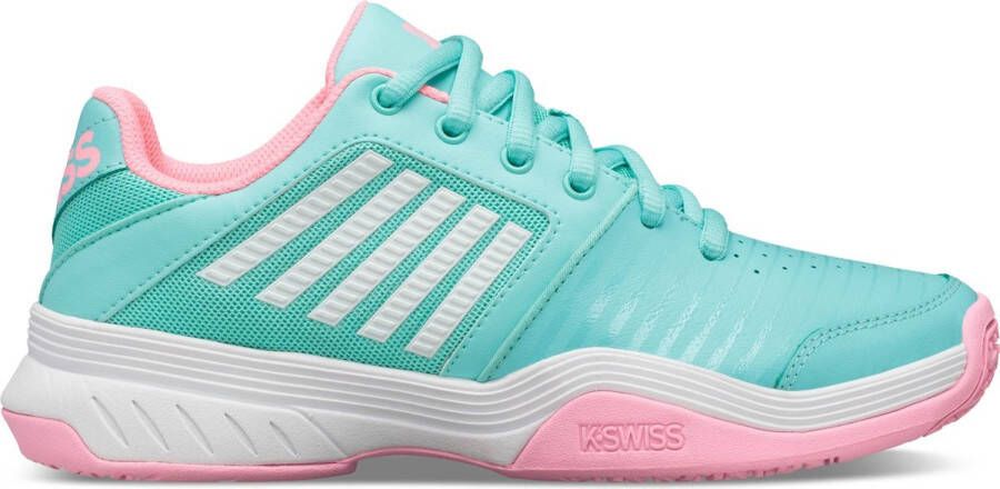 K-Swiss Court Express Omni Sportschoenen lichtblauw wit roze