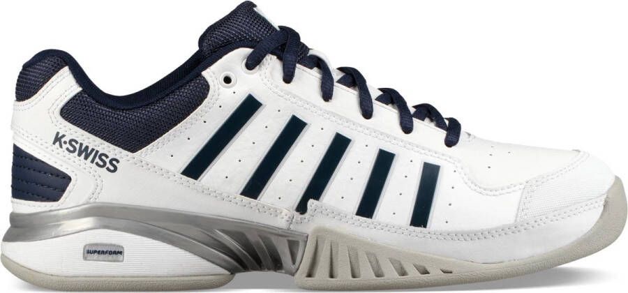 K-Swiss Receiver V Indoor Heren Sportschoenen Tennis Smashcourt White Blue - Foto 3