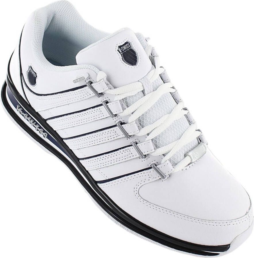 K-Swiss Rinzler Herren Leer Sneakers Sportschoenen Schoenen Wit 01235-139-M