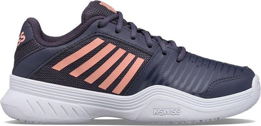 K-Swiss Court Express Omni tennisschoenen grijsblauw oranje