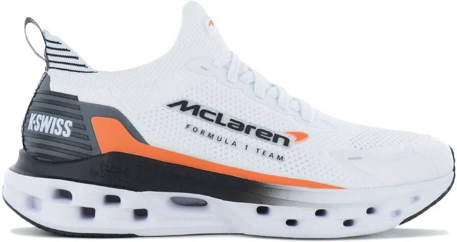 K-Swiss KSwiss Impulse Tubes Lite X McLaren Herentrainers Sportschoenen 04414-196-M wit zwart papaya