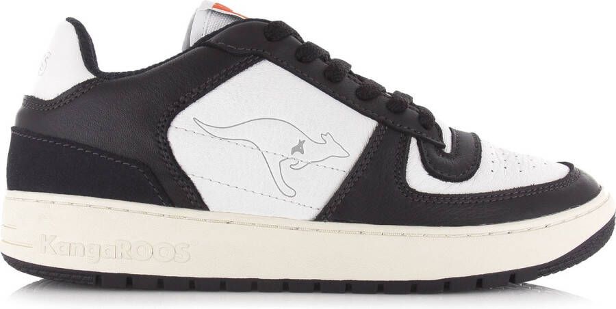 Kangaroos Game Lo Black White Zwart Leer Lage sneakers Unisex