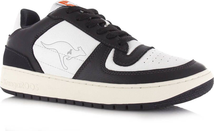 Kangaroos Game Lo Black White Zwart Leer Lage sneakers Unisex