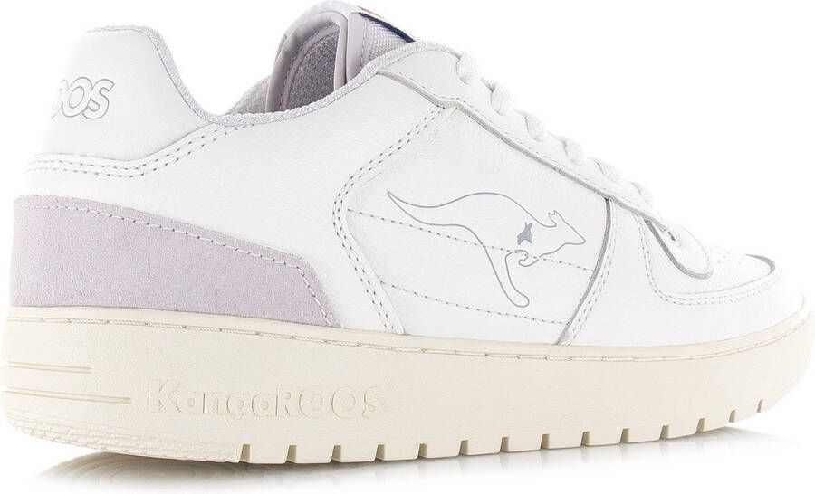 Kangaroos Game Lo White Wit Leer Lage sneakers Unisex