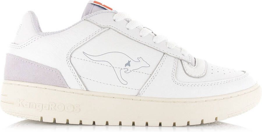 Kangaroos Game Lo White Wit Leer Lage sneakers Unisex