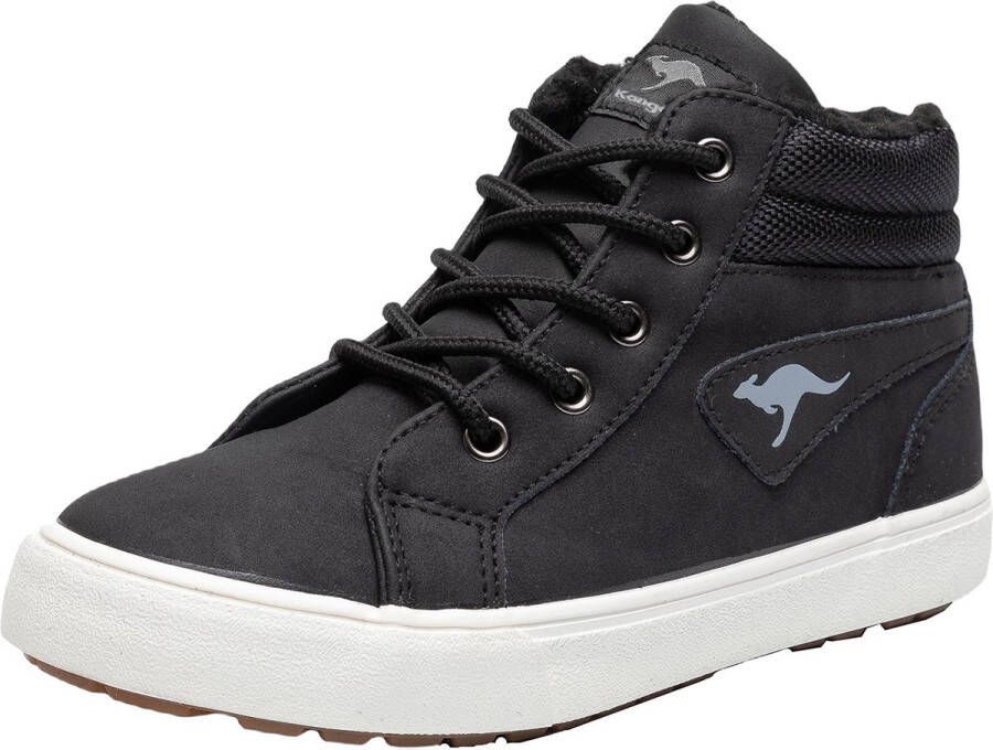 KangaROOS Kavu X high-top kindersneaker unisex zwart gevoerde winterschoenen