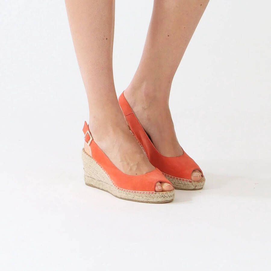 Kanna Ania suede mango espadrilles