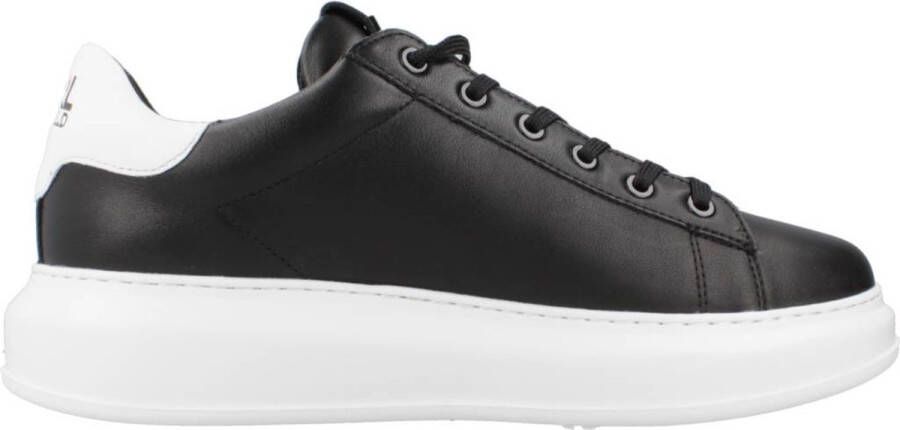 Karl Lagerfeld men's shoes leather trainers sneakers Kapri Plexikonic Zwart Heren