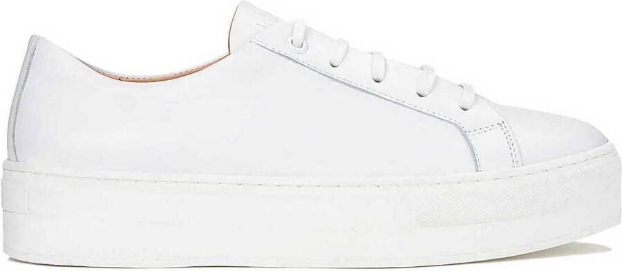 Kazar Dames witte sneakers White Dames