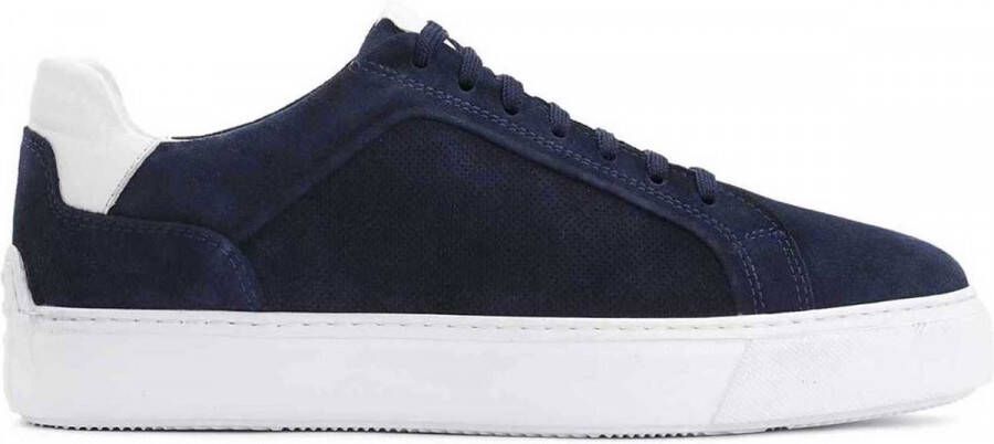 Kazar Comfortabele vetersneakers van suède voor mannen Blue Heren