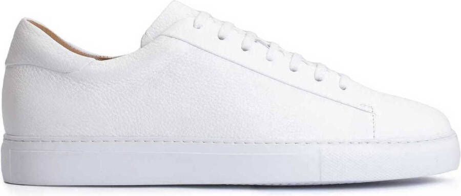 Kazar Zwarte leren sneakers voor heren in minimalistische stijl White Heren