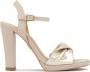 Kazar Beige en gouden sandalen met een brede hak Yellow Dames - Thumbnail 1