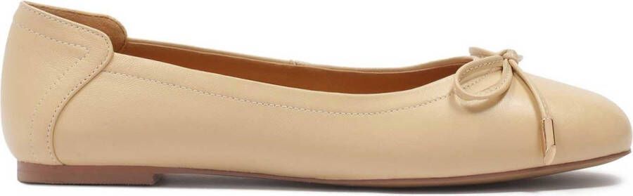 Kazar Beige ballerinas with a striking heel