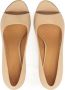 Kazar Beige leren peep toe hoge hakken pumps Beige Dames - Thumbnail 1