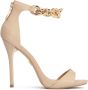 Kazar Beige leren sandalen met gouden stiletto Beige Dames - Thumbnail 1