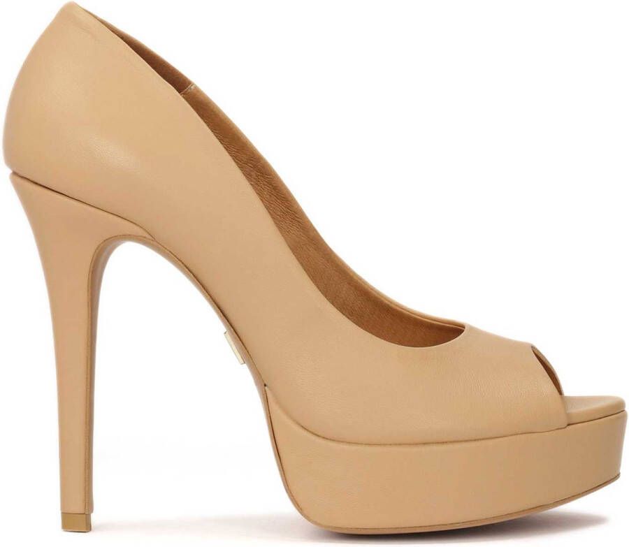 Kazar Beige open teenpumps Beige Dames