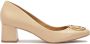 Kazar Beige pumps met een brede hak Beige Dames - Thumbnail 1