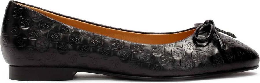 Kazar Black ballerinas with embossed monogram