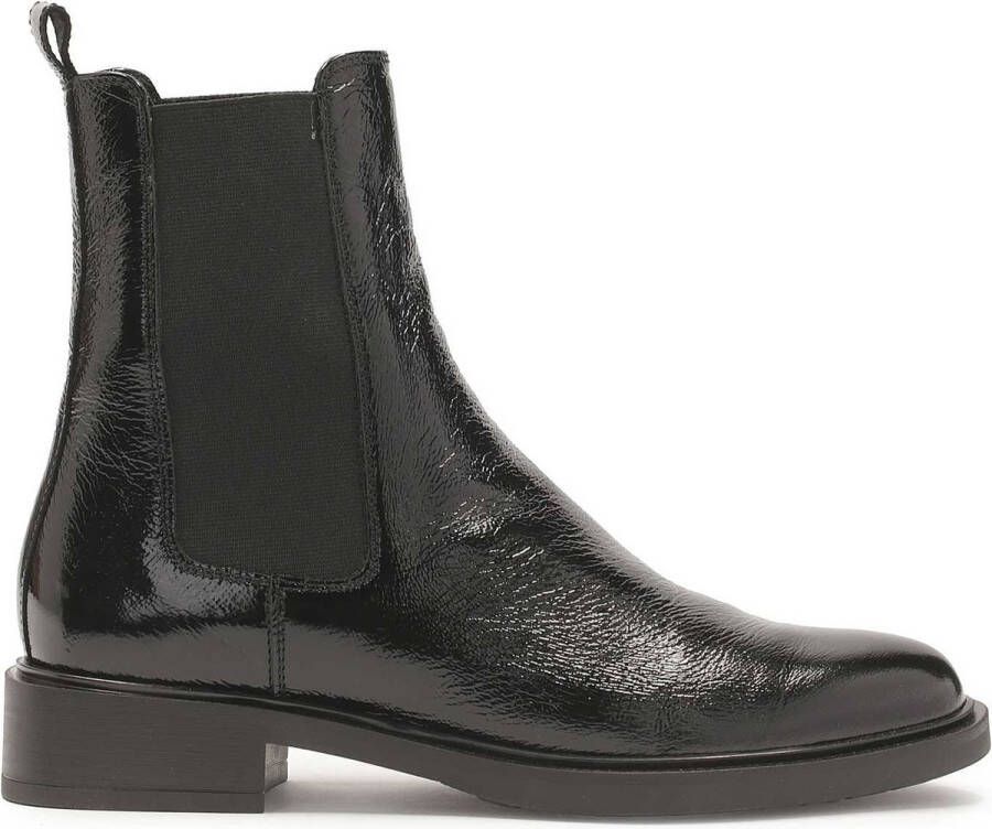 Kazar Zwarte kreukel-effect pantoffels Black Dames