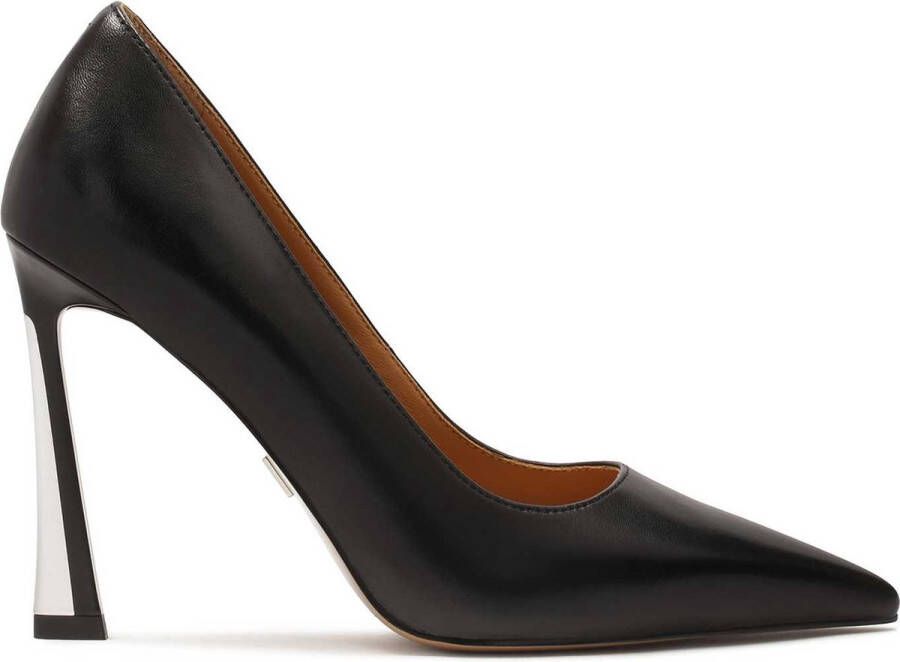 Kazar Zwarte pumps met hoge hakken en metalen inzetstukken Black Dames