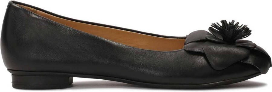 Kazar Black leather ballerinas with comfort insole