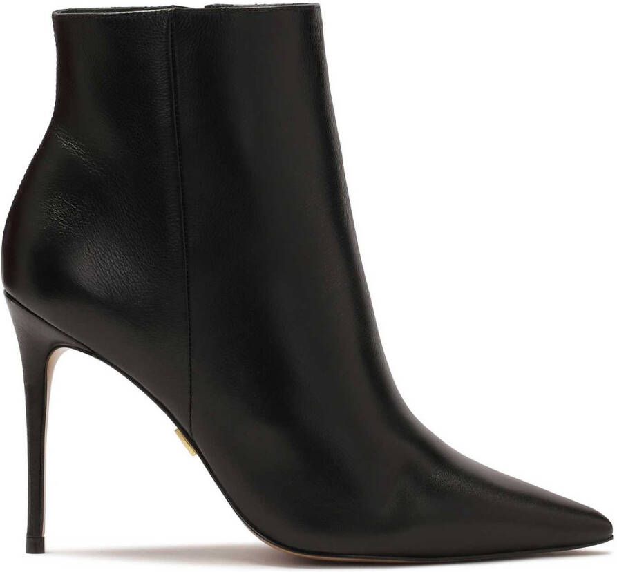 Kazar Black leather heeled boots