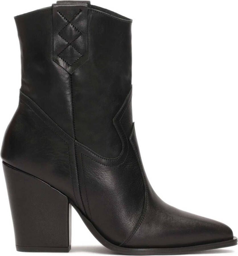 Kazar Zwarte leren hakken cowboy laarzen Black Dames