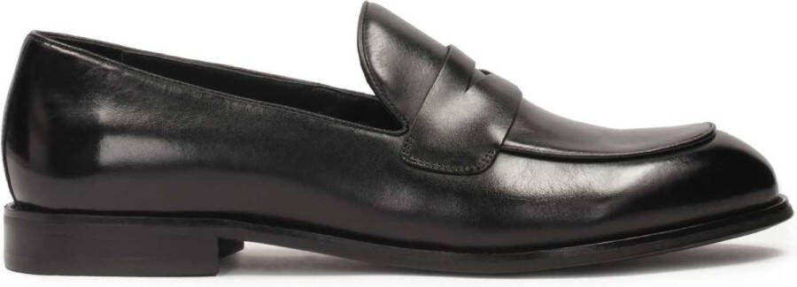 Kazar Zwarte leren heren penny loafers Black Heren