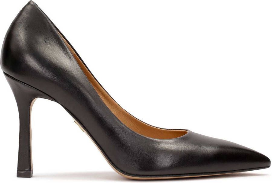 Kazar Zwarte leren pumps met puntige neuzen Black Dames