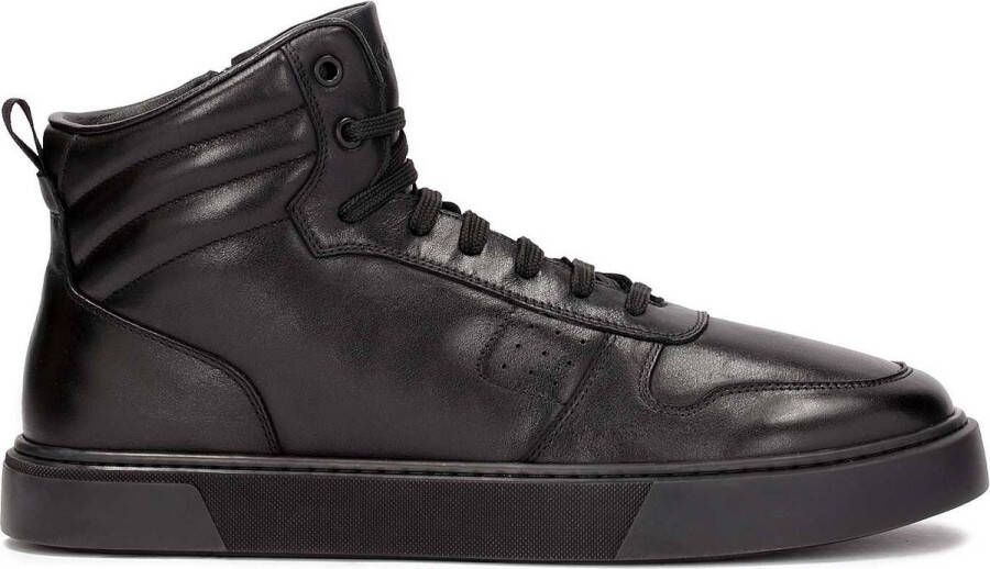 Kazar Zwarte herensneakers met perforaties Black Heren