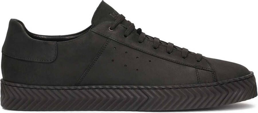 Kazar Black nubuck sneakers in sporty style