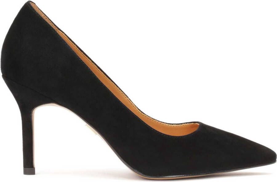 Kazar Zwarte suède miniHeren pumps Black Dames