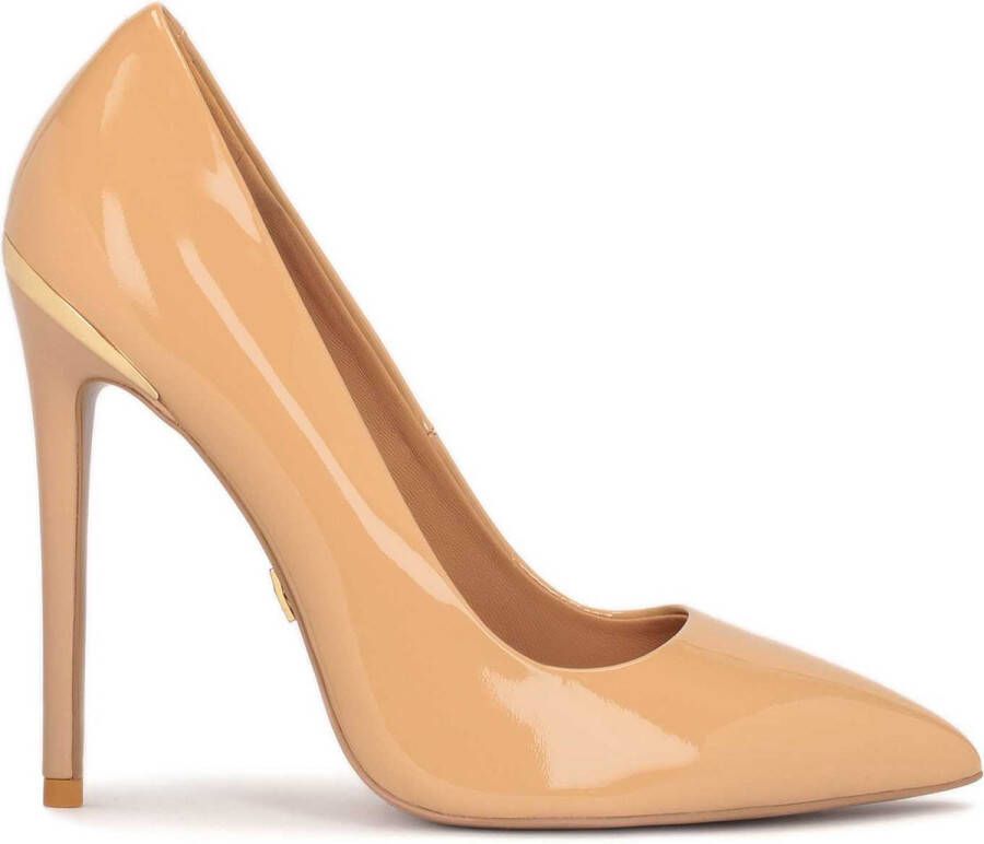 Kazar Bruine gelakte pumps met een metalen inzetstuk Beige Dames - Foto 1