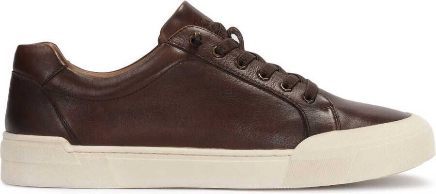 Kazar Bruine leren herensneakers Brown Heren