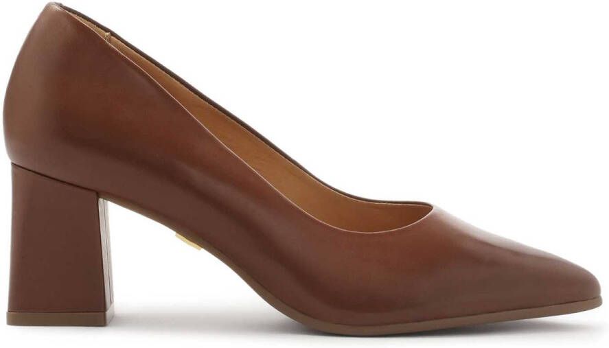 Kazar Bruine leren pumps op een paal Brown Dames