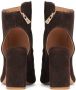 Kazar Bruine peep toe open teen stiletto booties Brown Dames - Thumbnail 1